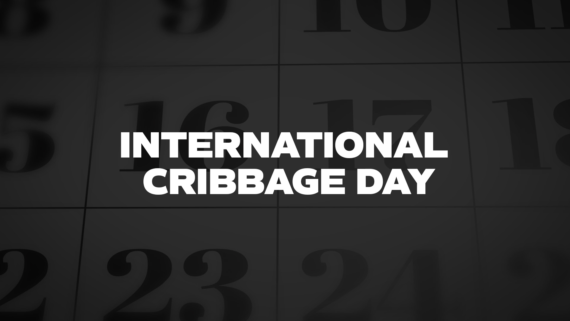 Title image for International Cribbage Day