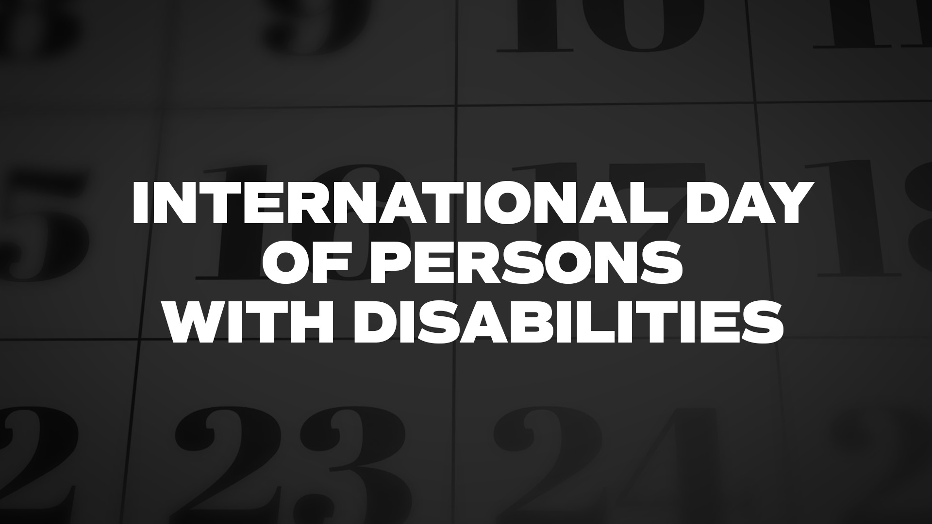 Title image for International Day Of Persons With Disabilities