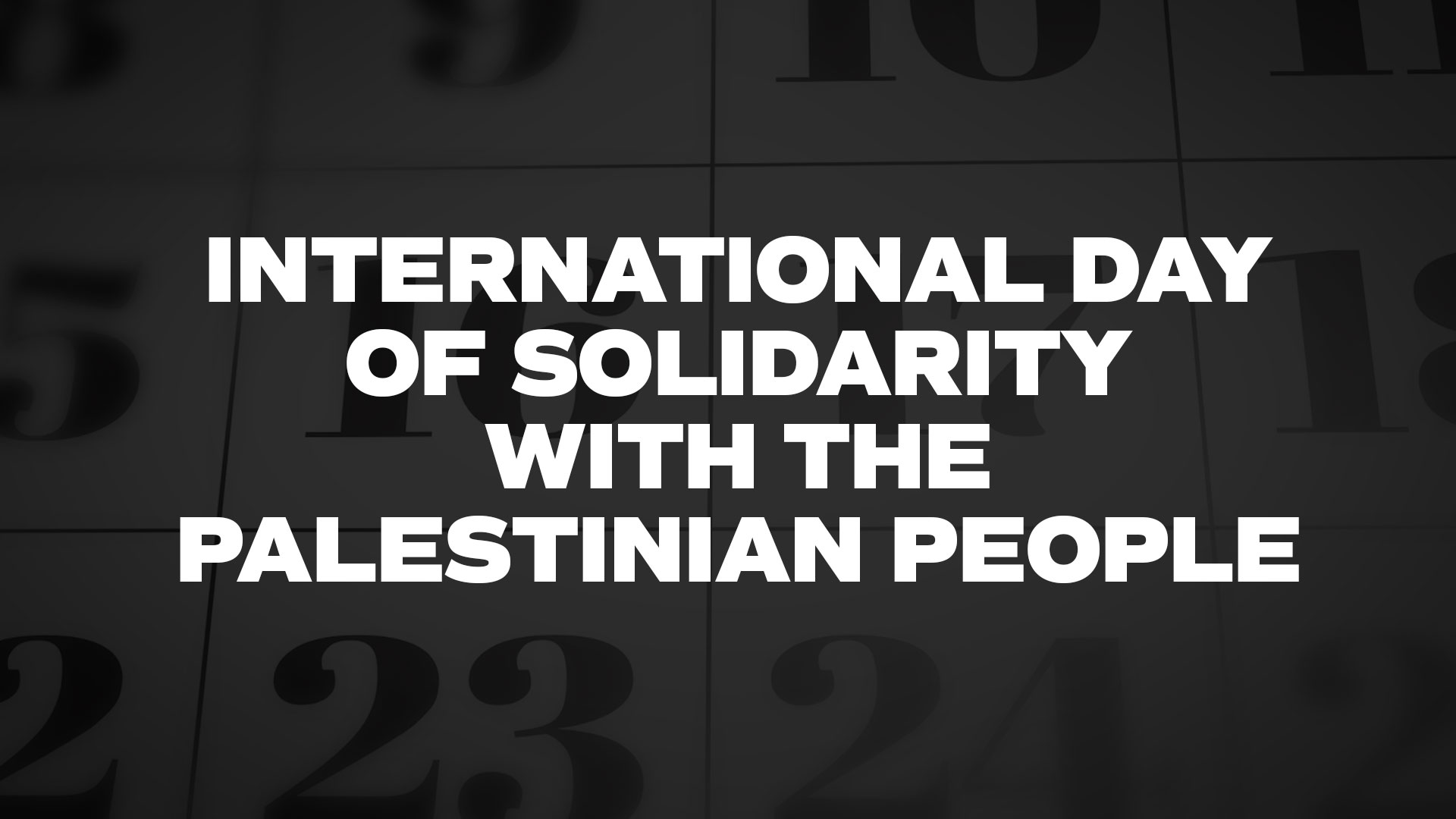 Title image for International Day Of Solidarity With The Palestinian People