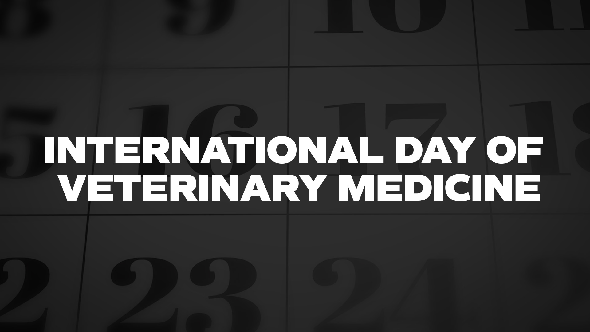 Title image for International Day Of Veterinary Medicine