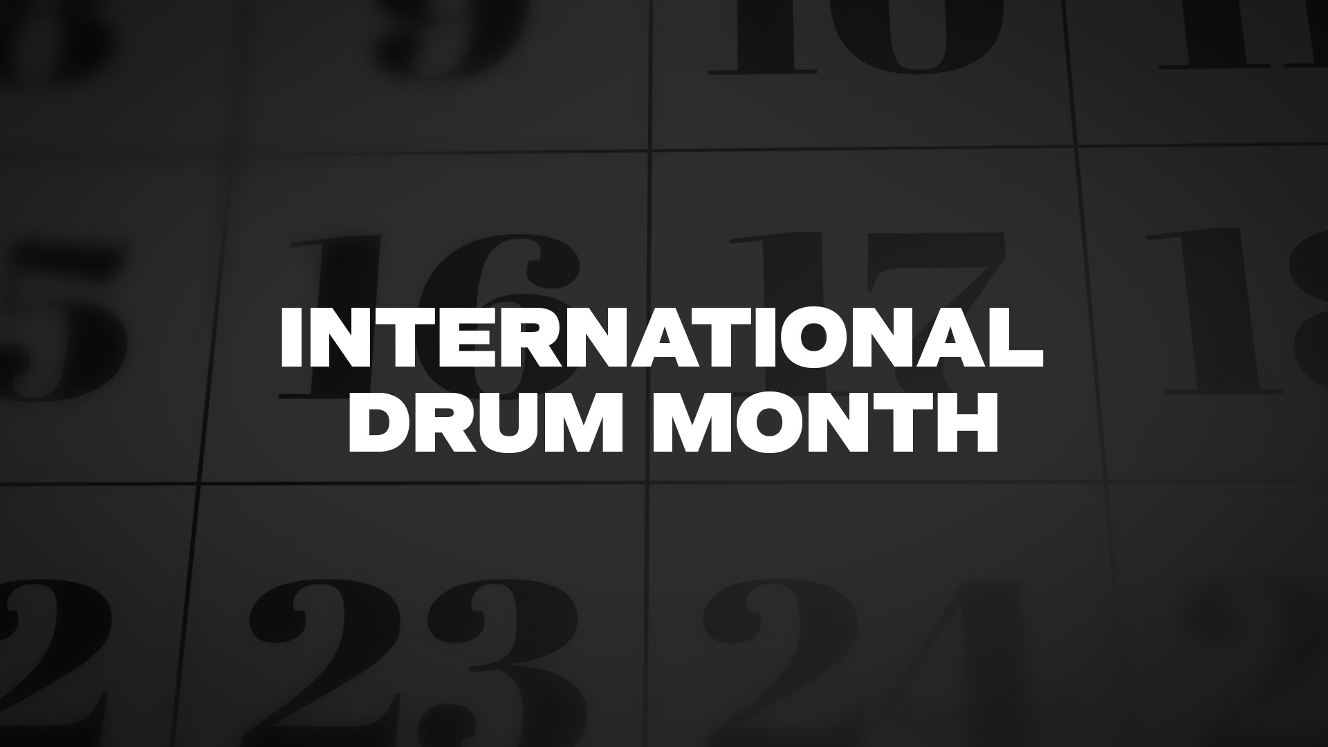Title image for International Drum Month