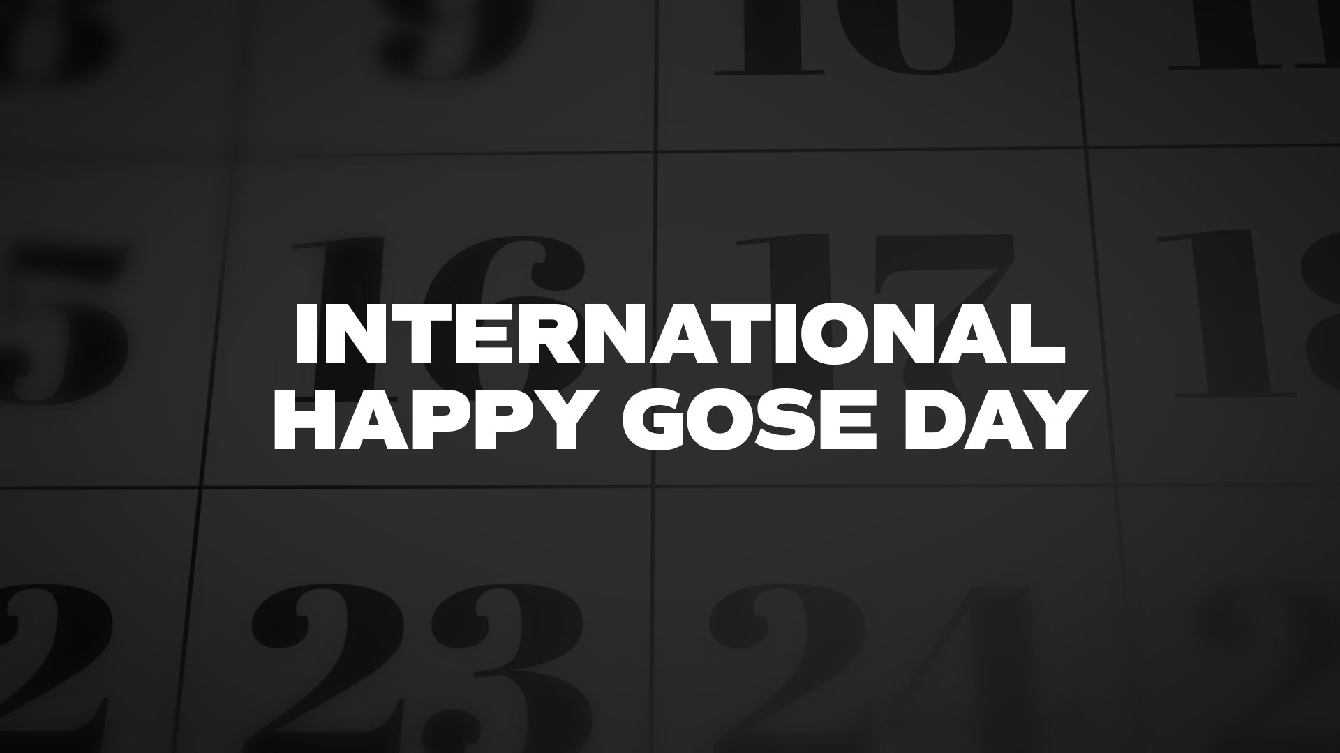 Title image for International Happy Gose Day
