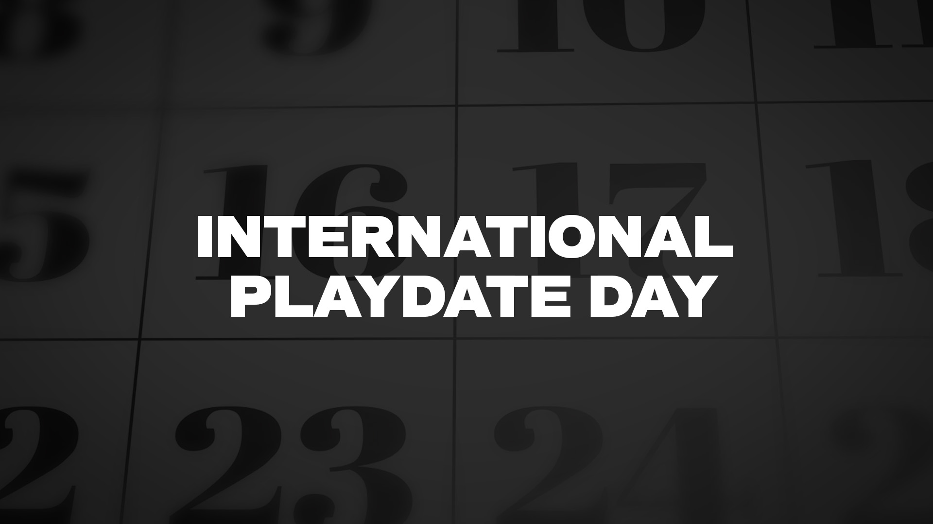 Title image for International Playdate Day