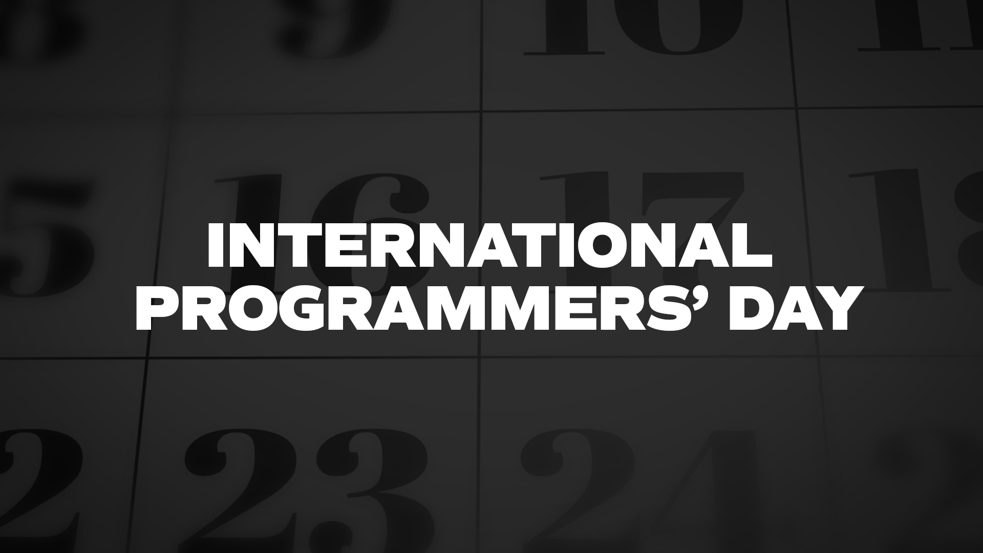 Title image for International Programmers' Day