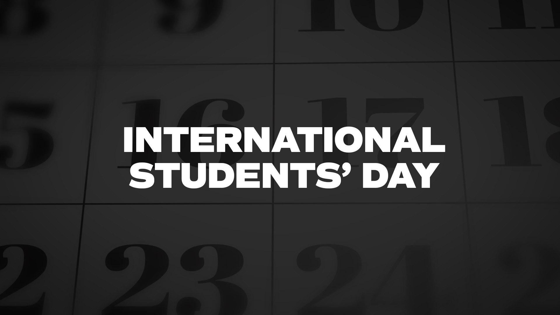 Title image for International Students' Day