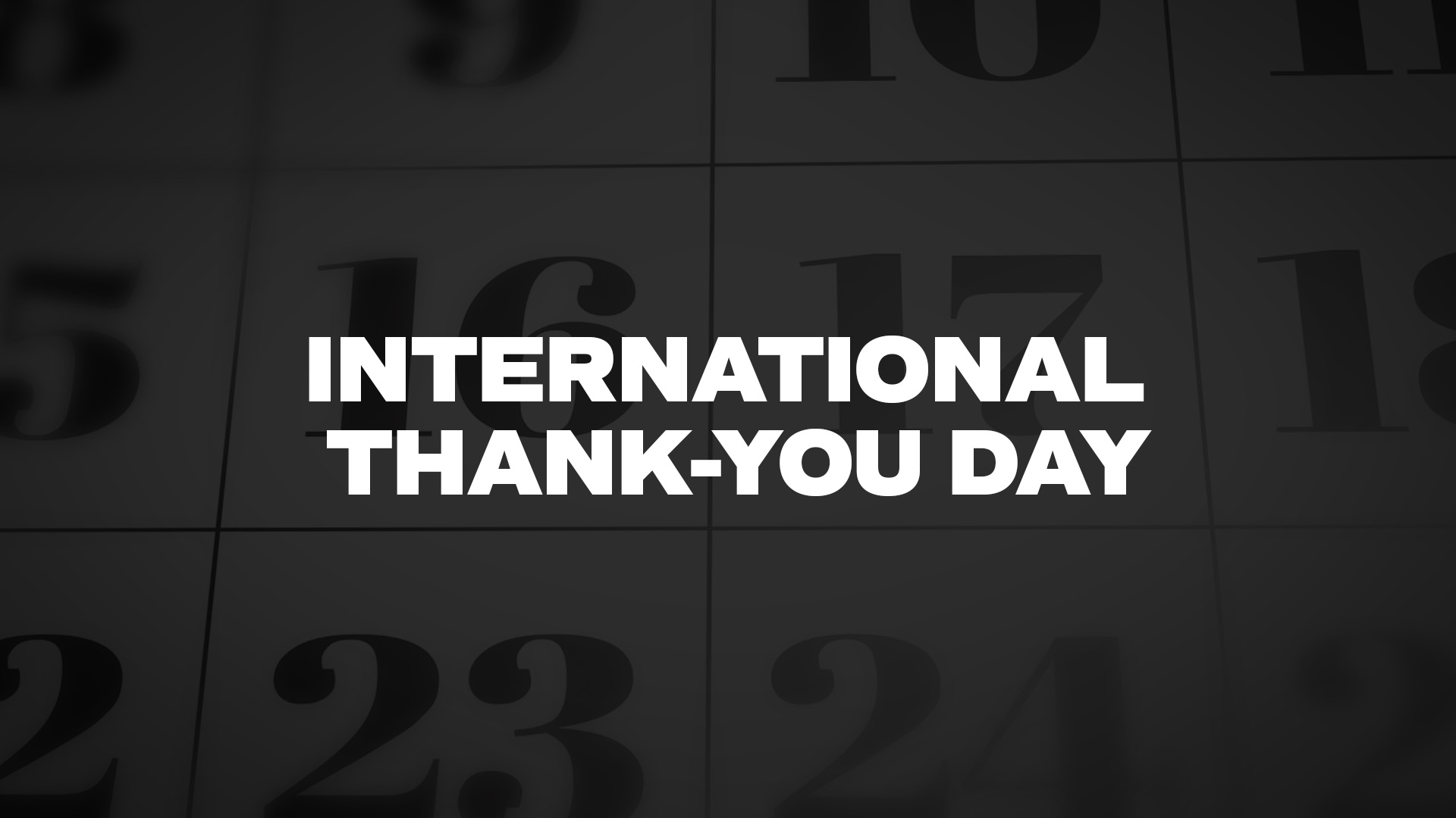 Title image for International Thank-You Day