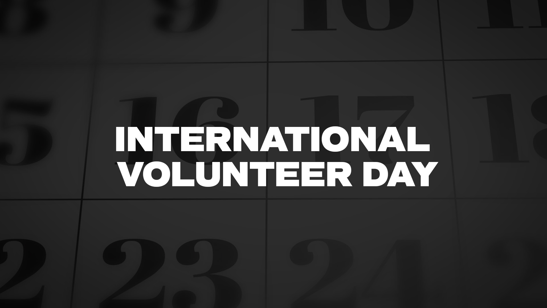Title image for International Volunteer Day