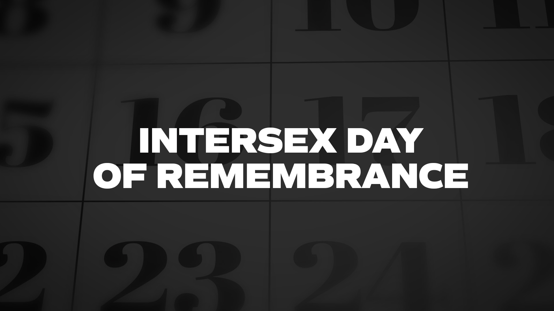 Title image for Intersex Day Of Remembrance