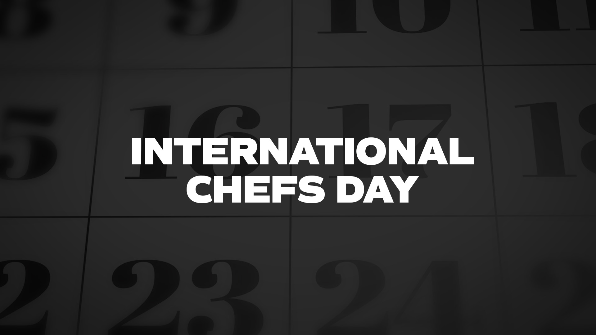 Title image for International Chefs Day