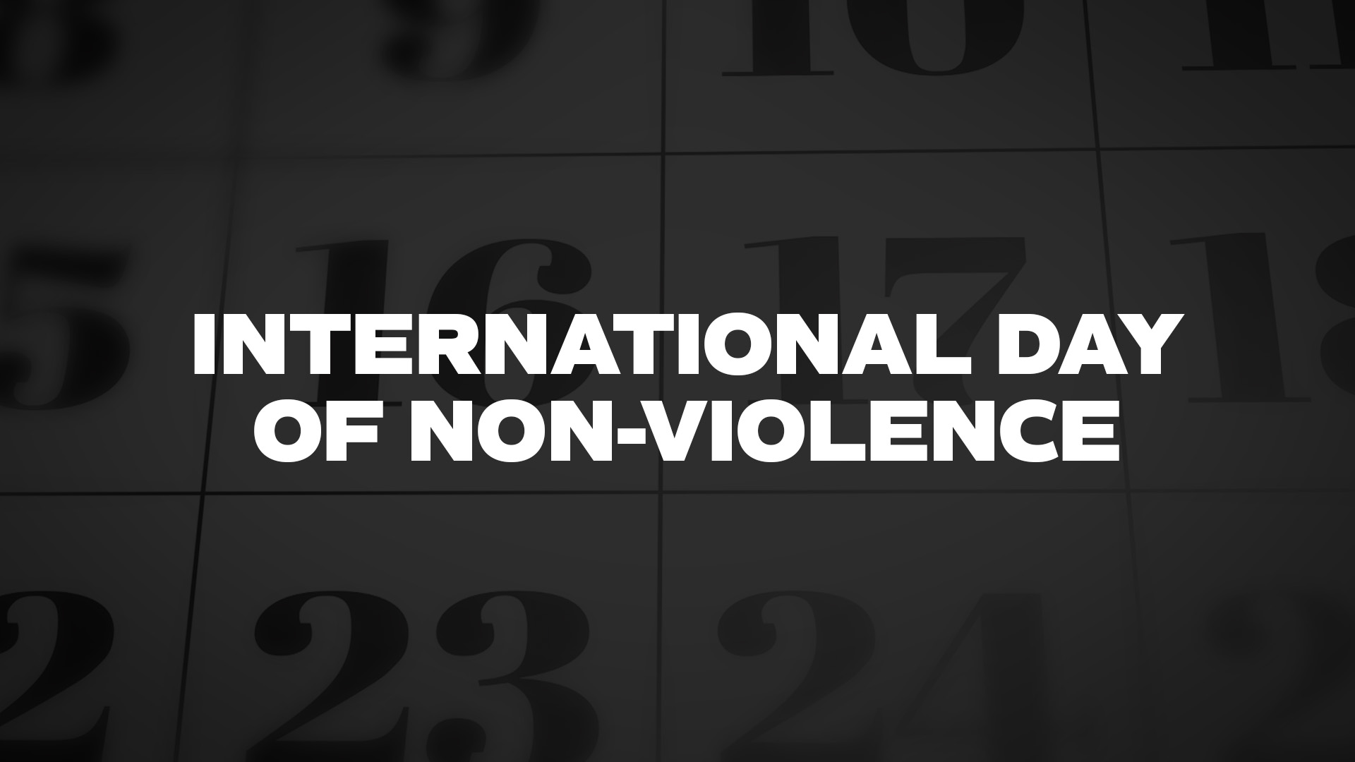 Title image for International Day Of Non-Violence