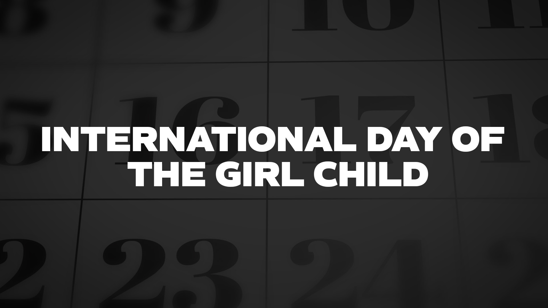 Title image for International Day Of The Girl Child