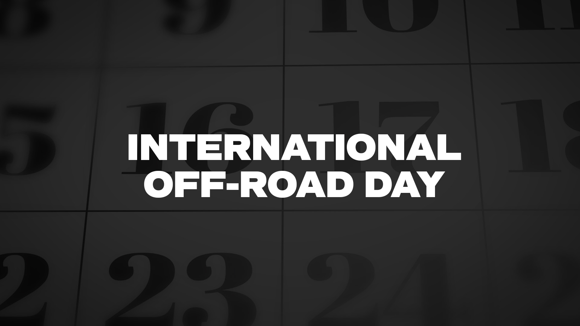 Title image for International Off-Road Day