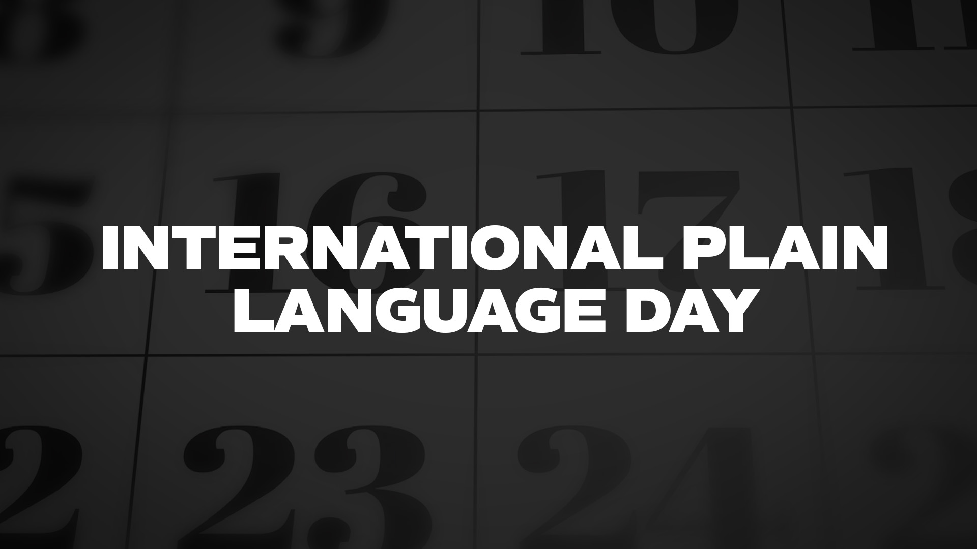 Title image for International Plain Language Day