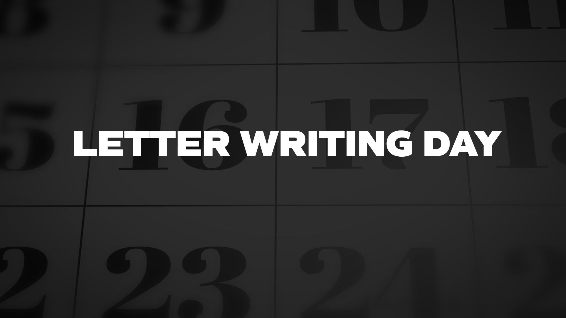 Title image for Letter Writing Day