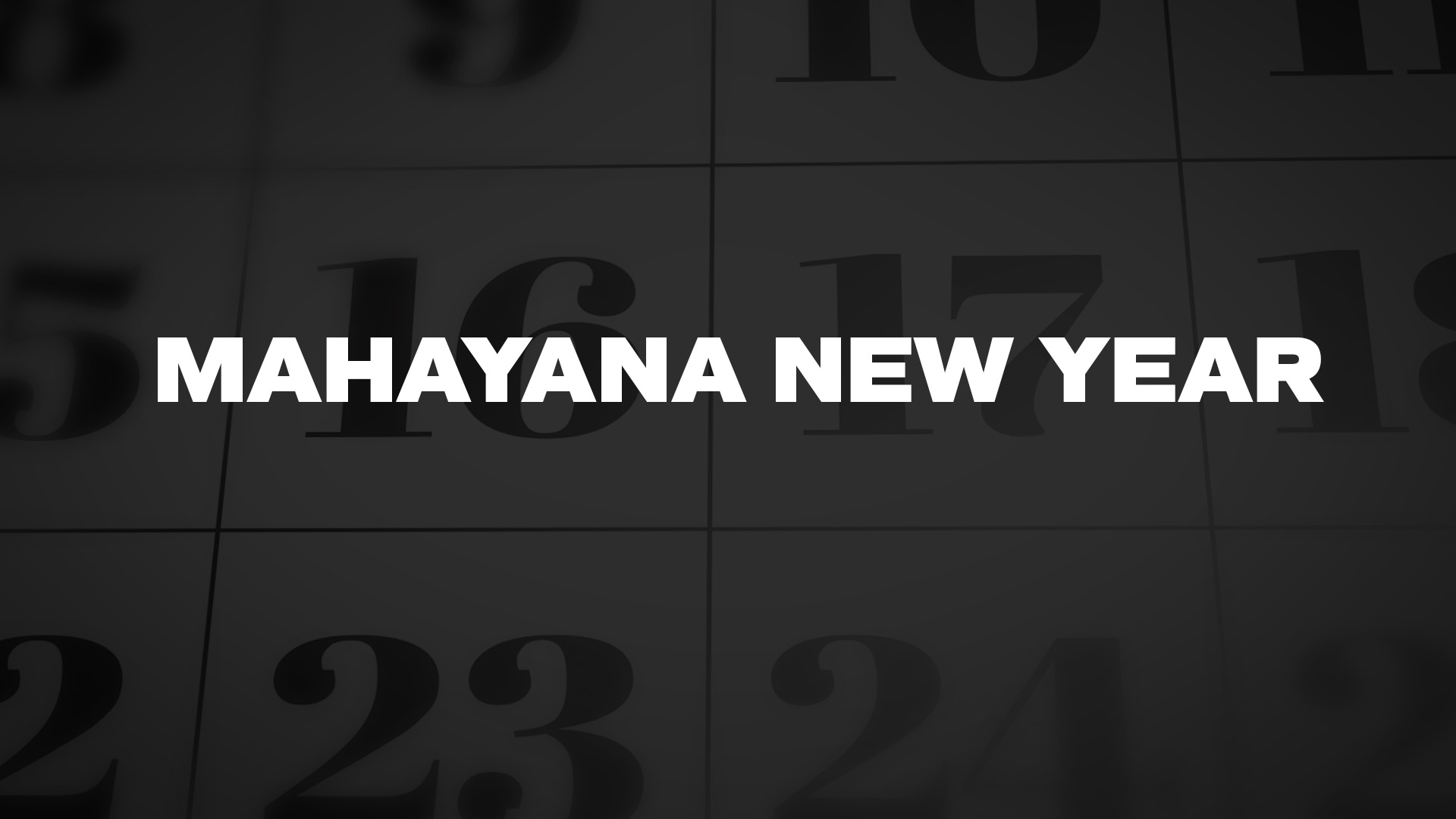 Title image for Mahayana New Year