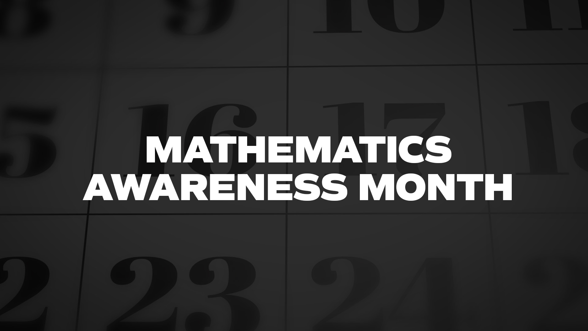 Title image for Mathematics Awareness Month