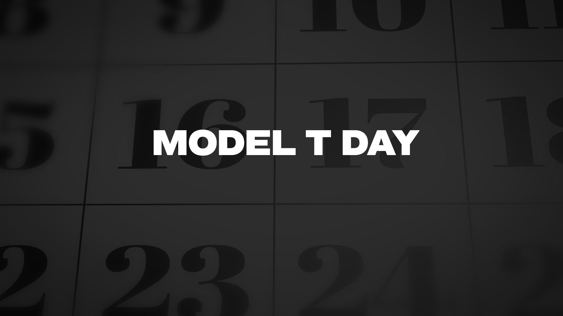 Title image for Model T Day