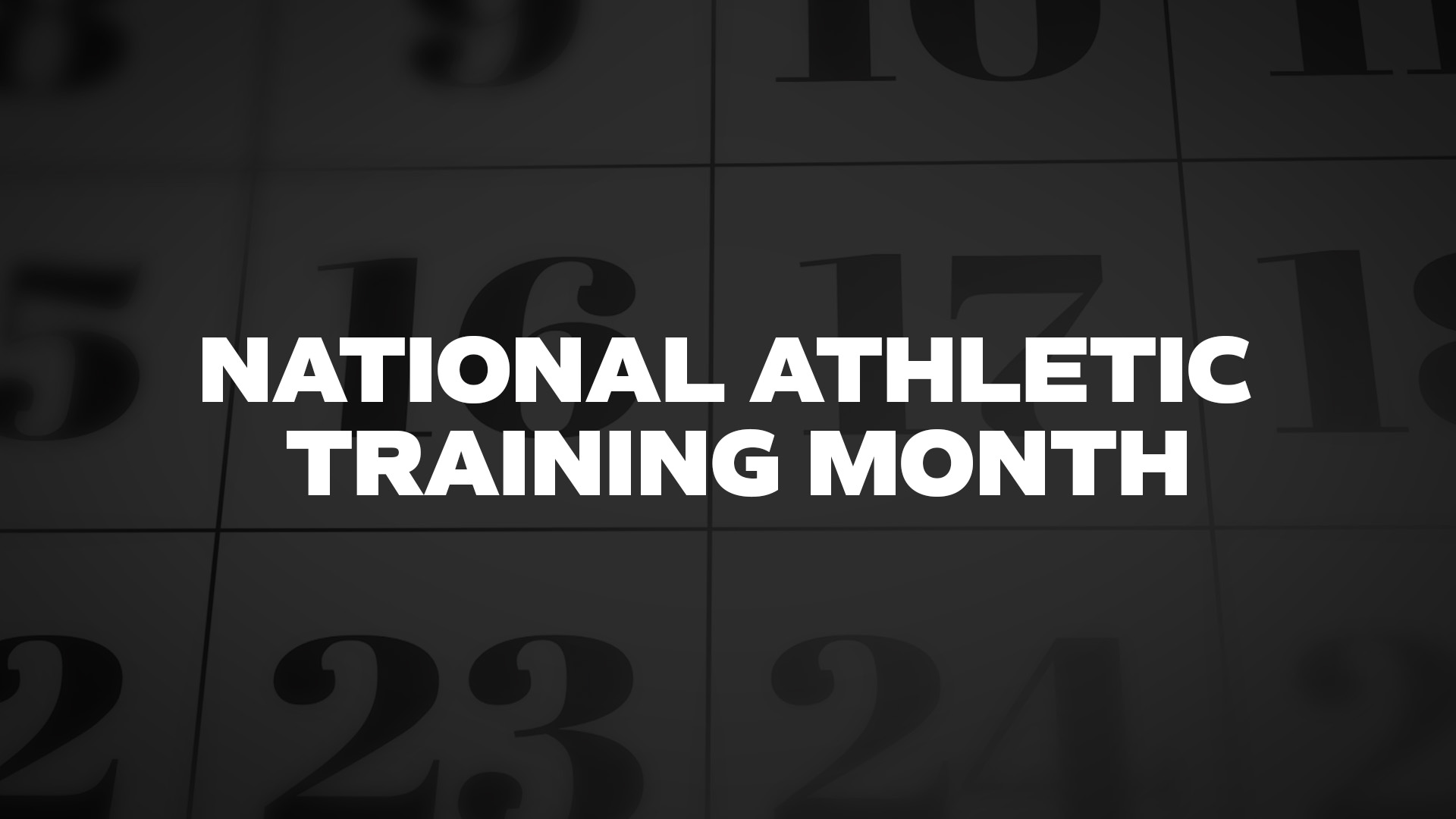 Title image for National Athletic Training Month