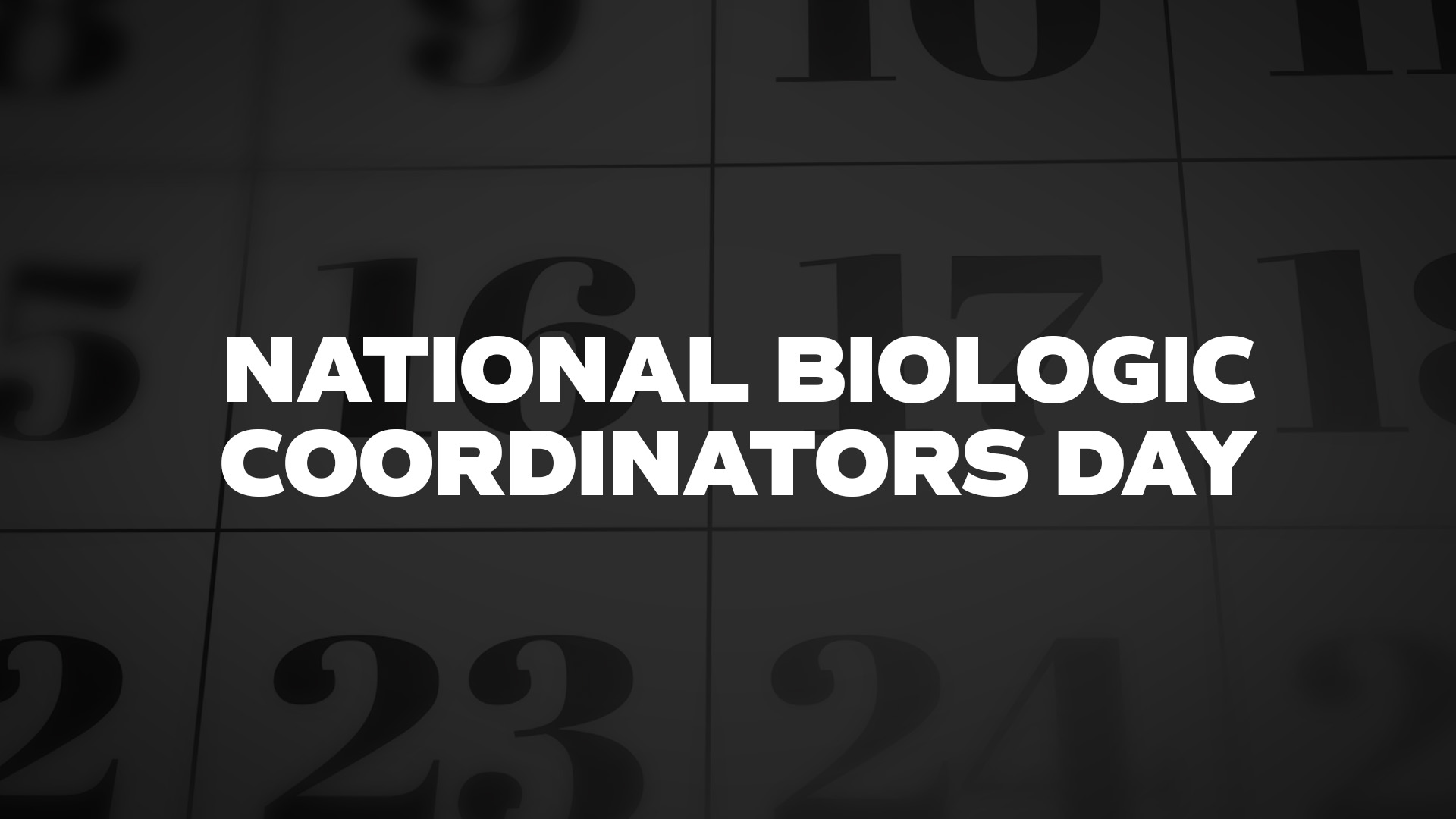 Title image for National Biologic Coordinators Day