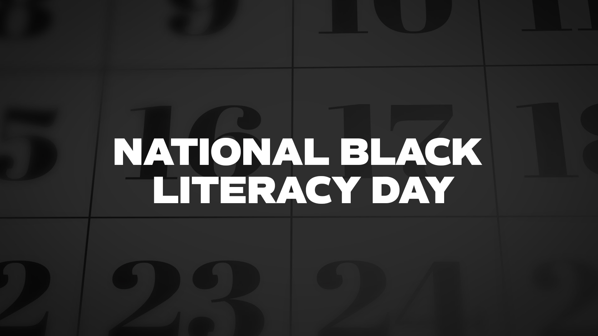 Title image for National Black Literacy Day