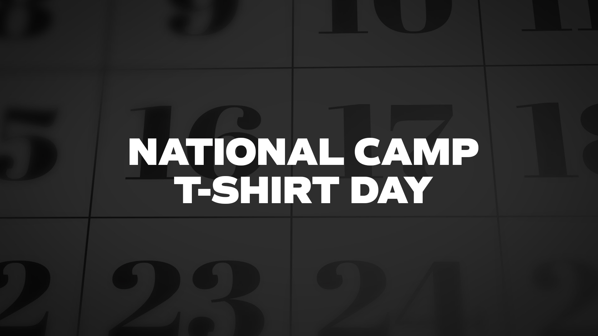 Title image for National Camp T-Shirt Day