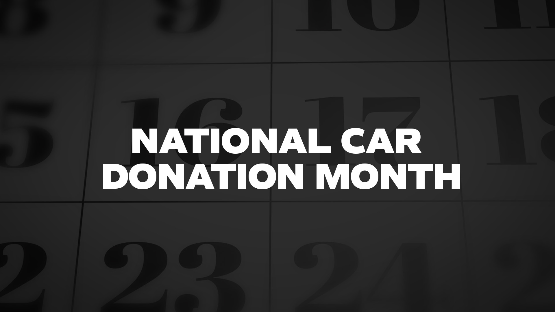 Title image for National Car Donation Month