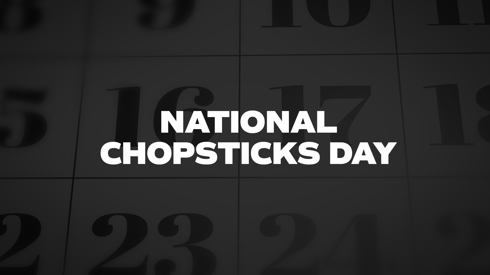 Title image for National Chopsticks Day