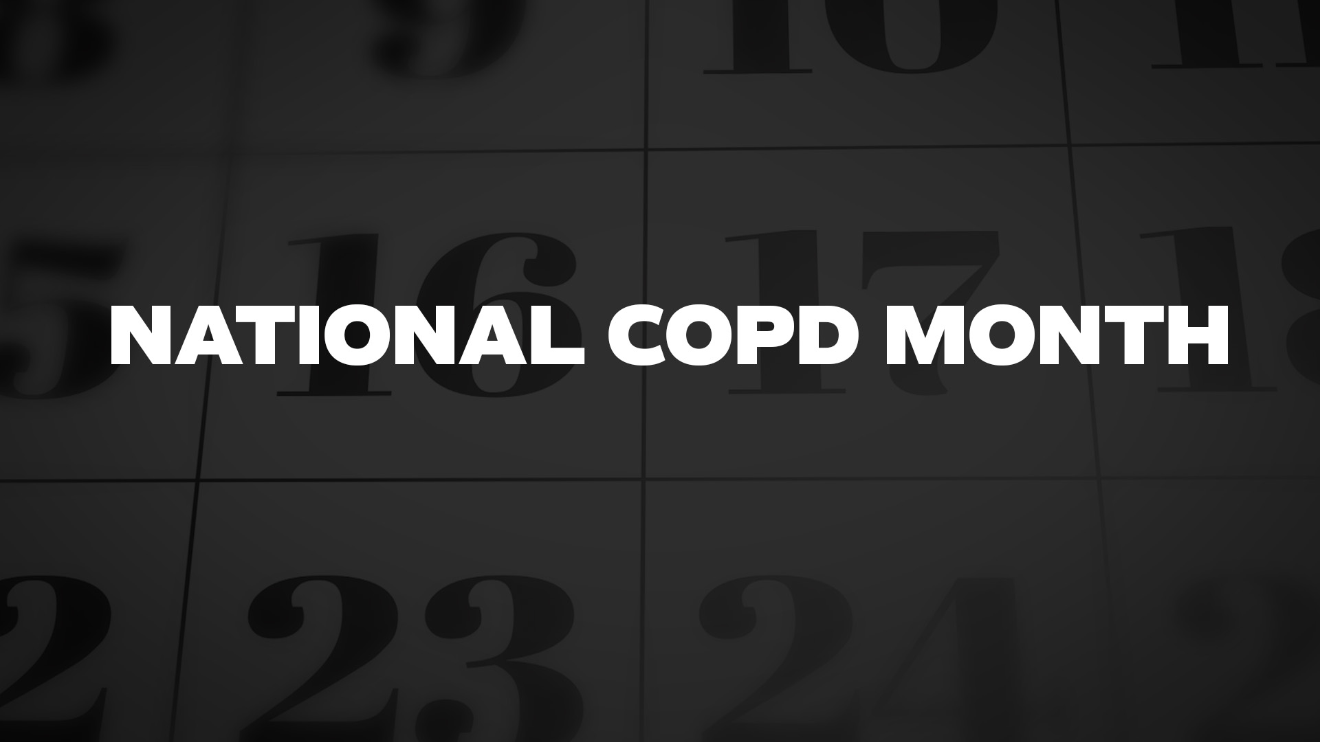 Title image for National Copd Month