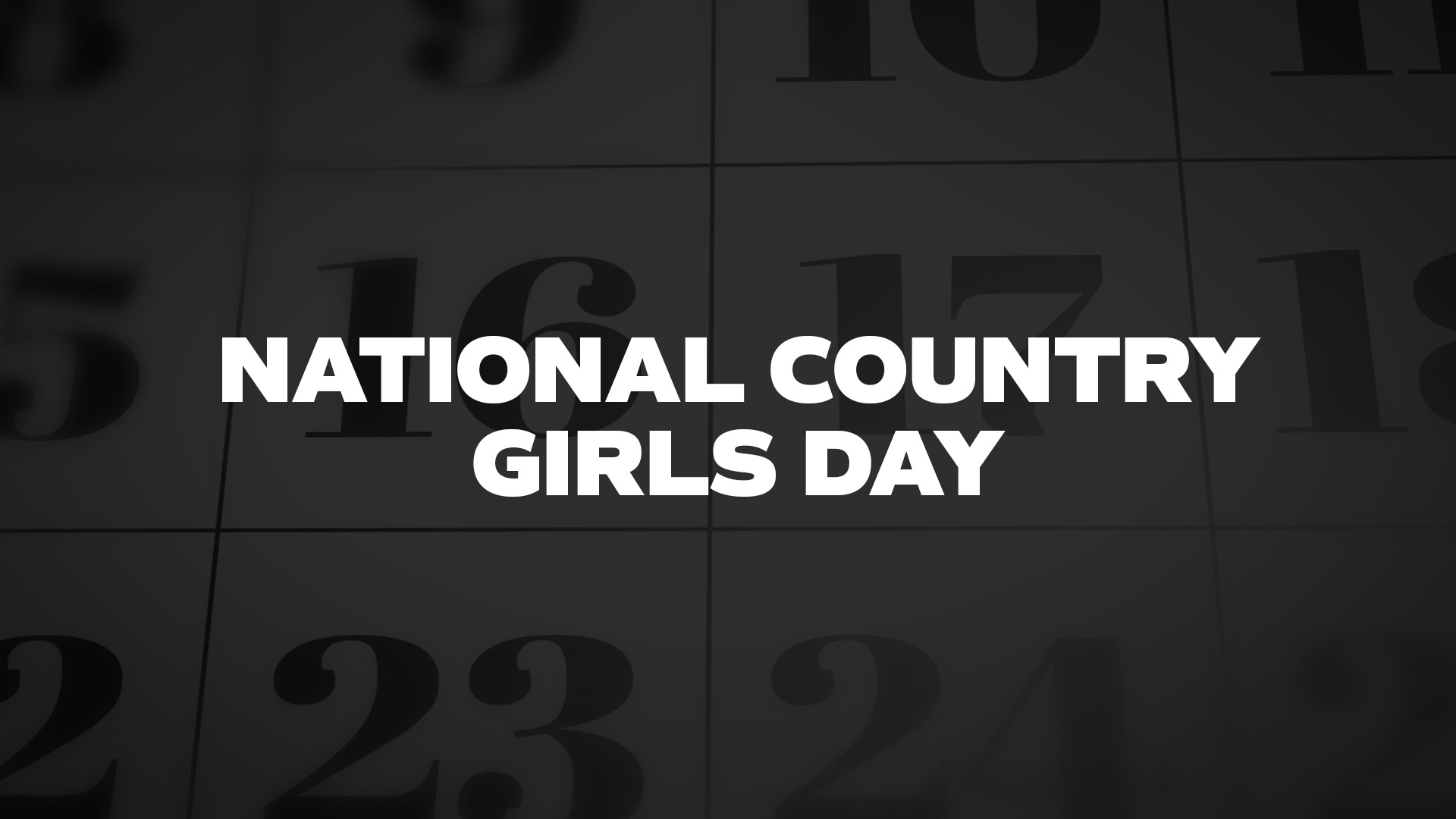 Title image for National Country Girls Day