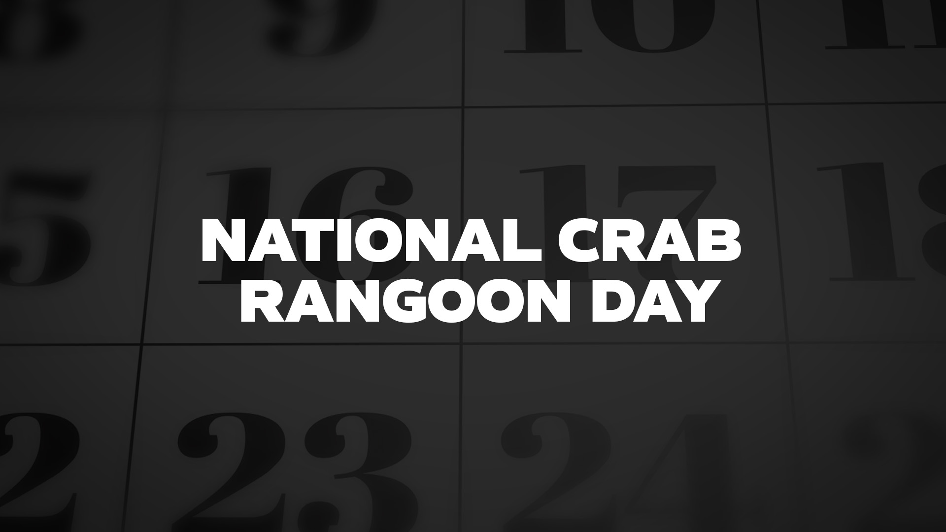 Title image for National Crab Rangoon Day