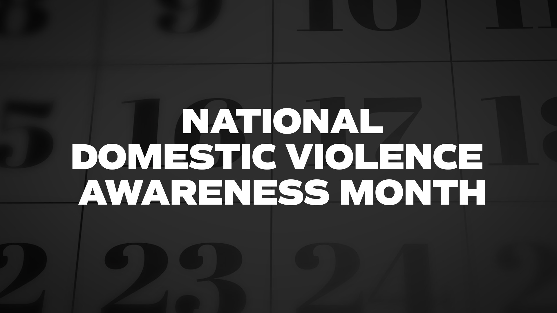Title image for National Domestic Violence Awareness Month