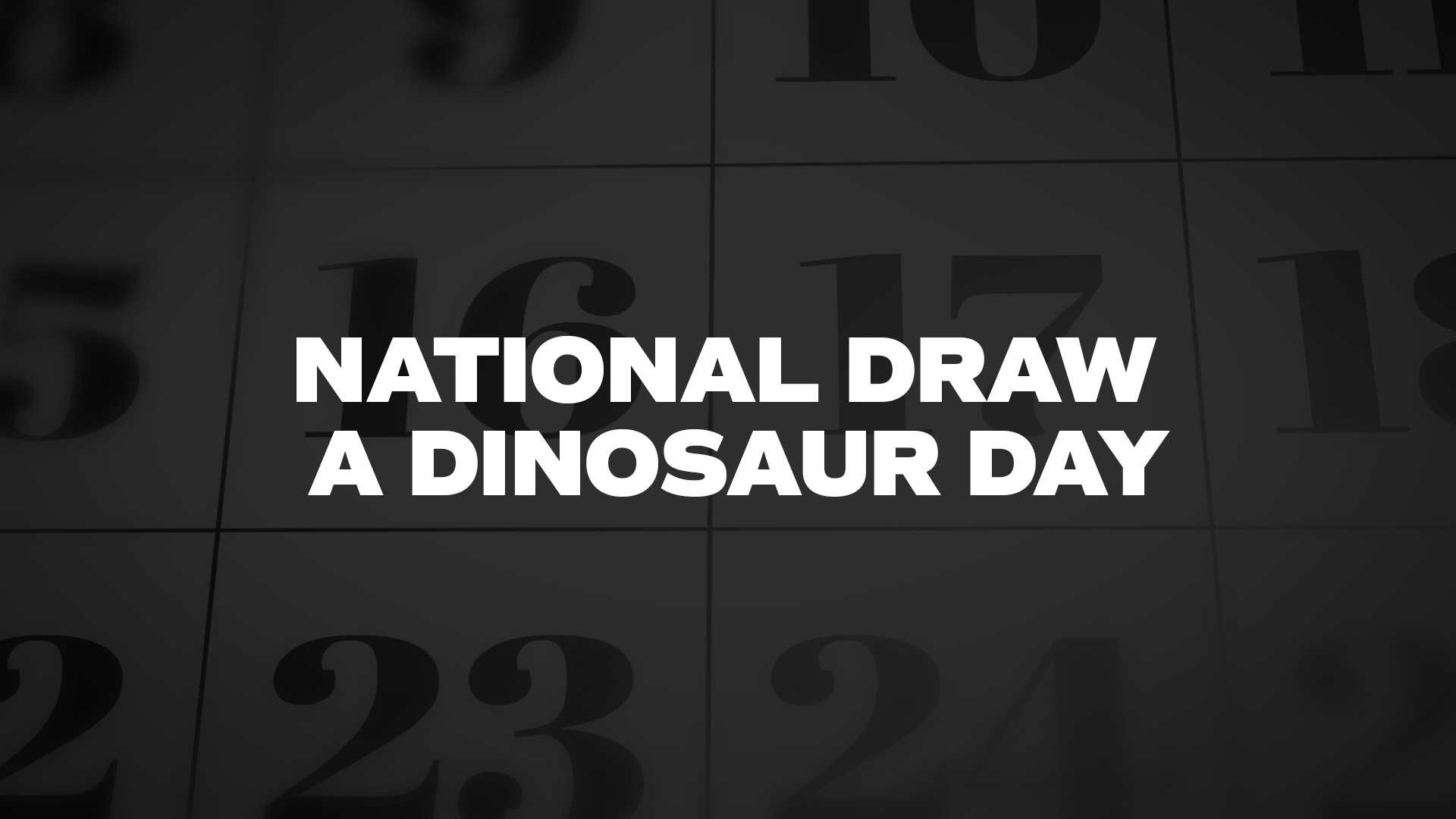 Title image for National Draw A Dinosaur Day