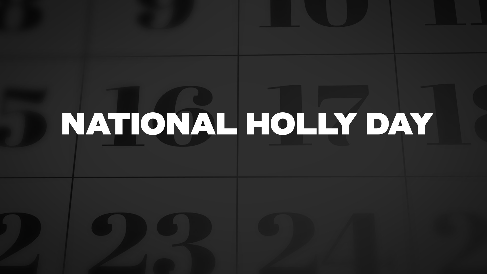 Title image for National Holly Day