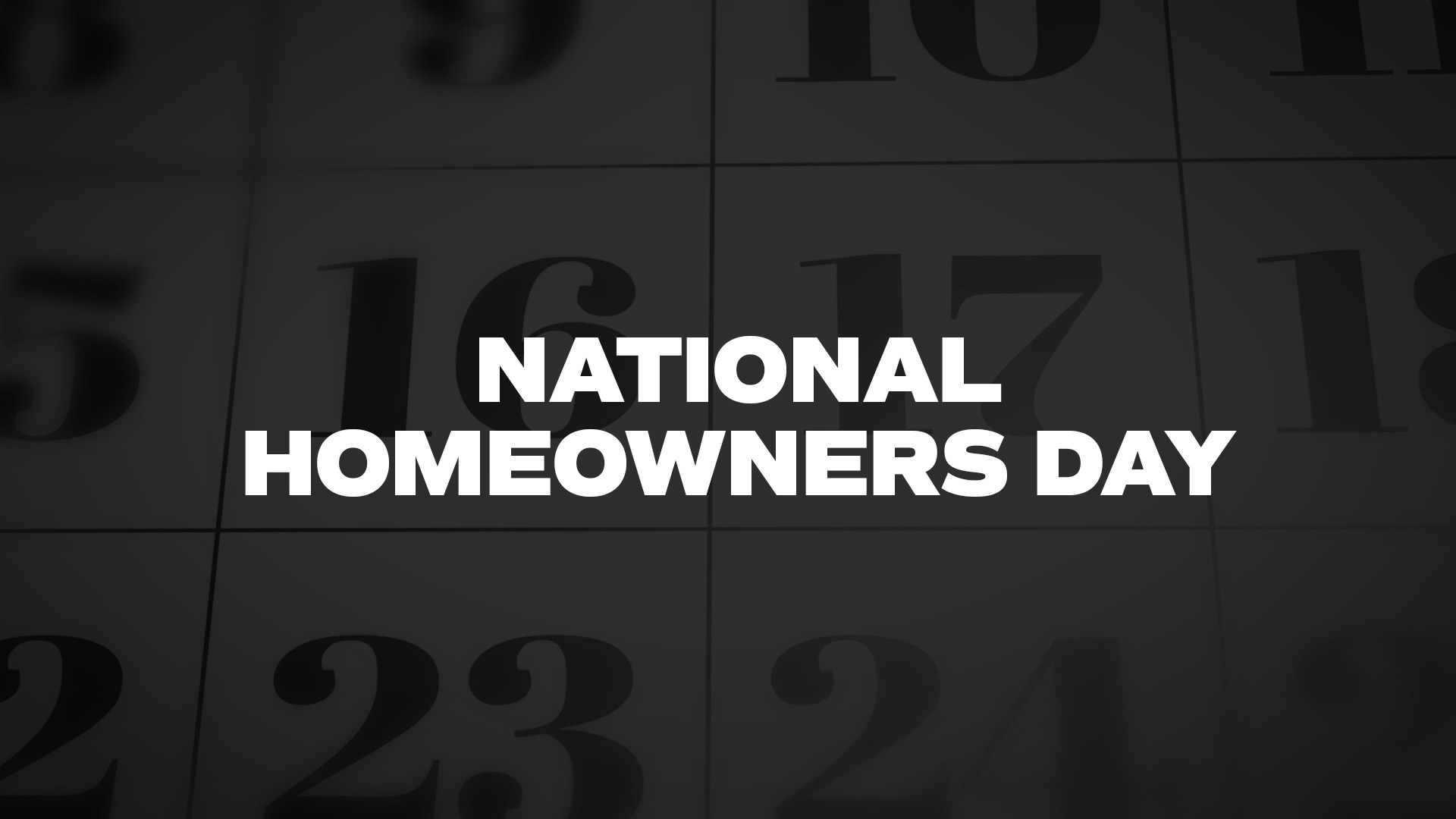 Title image for National Homeowners Day