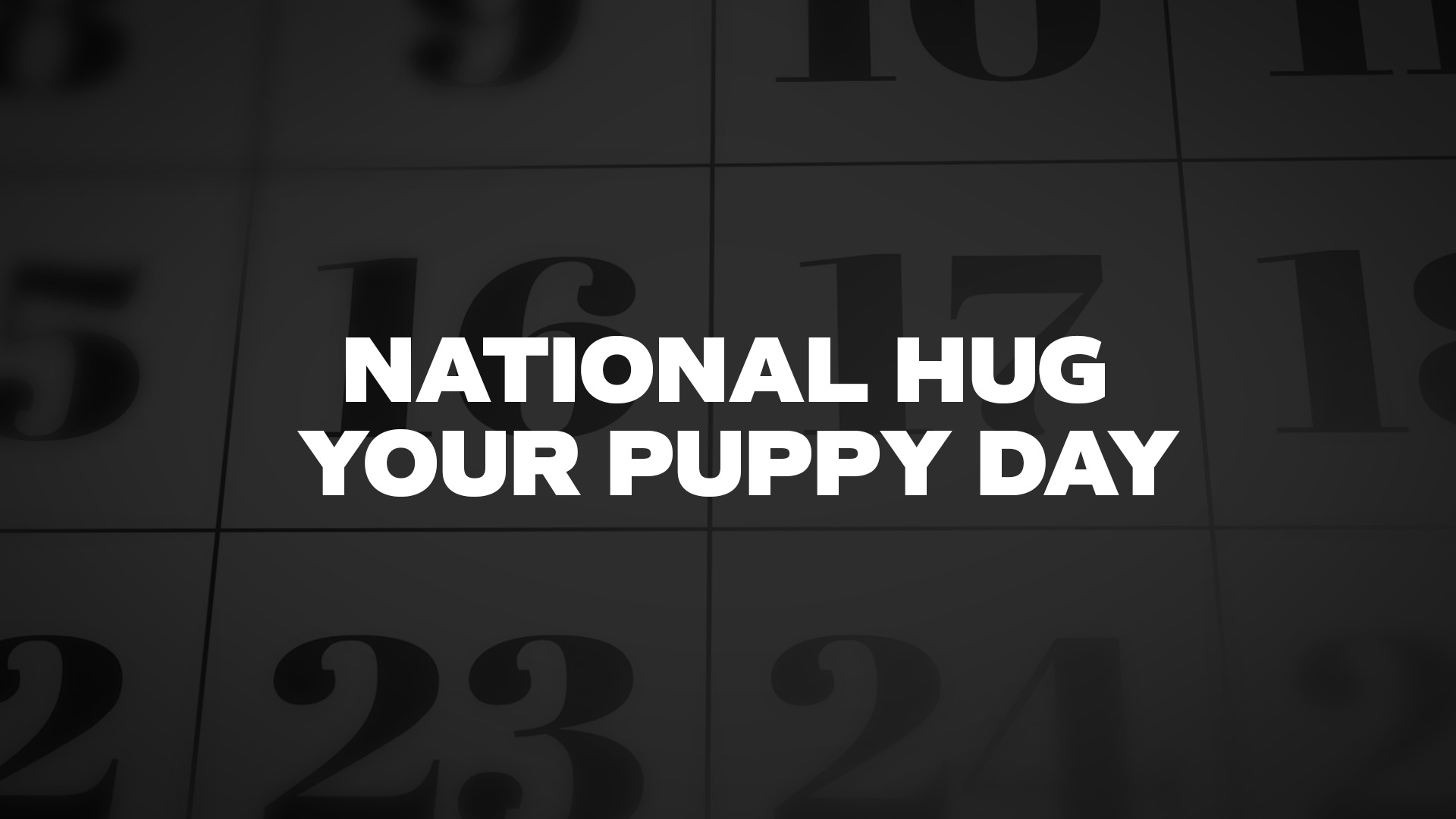 Title image for National Hug Your Puppy Day