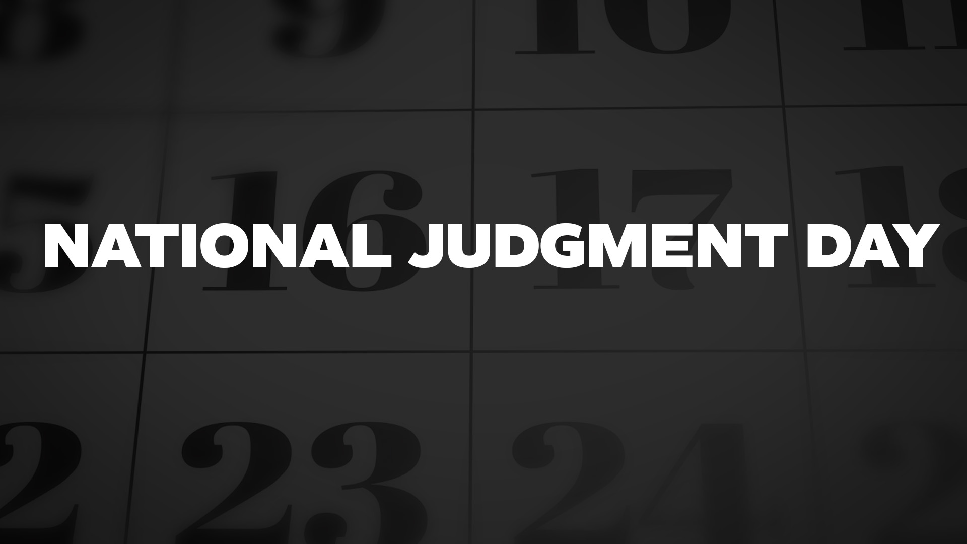 Title image for National Judgment Day