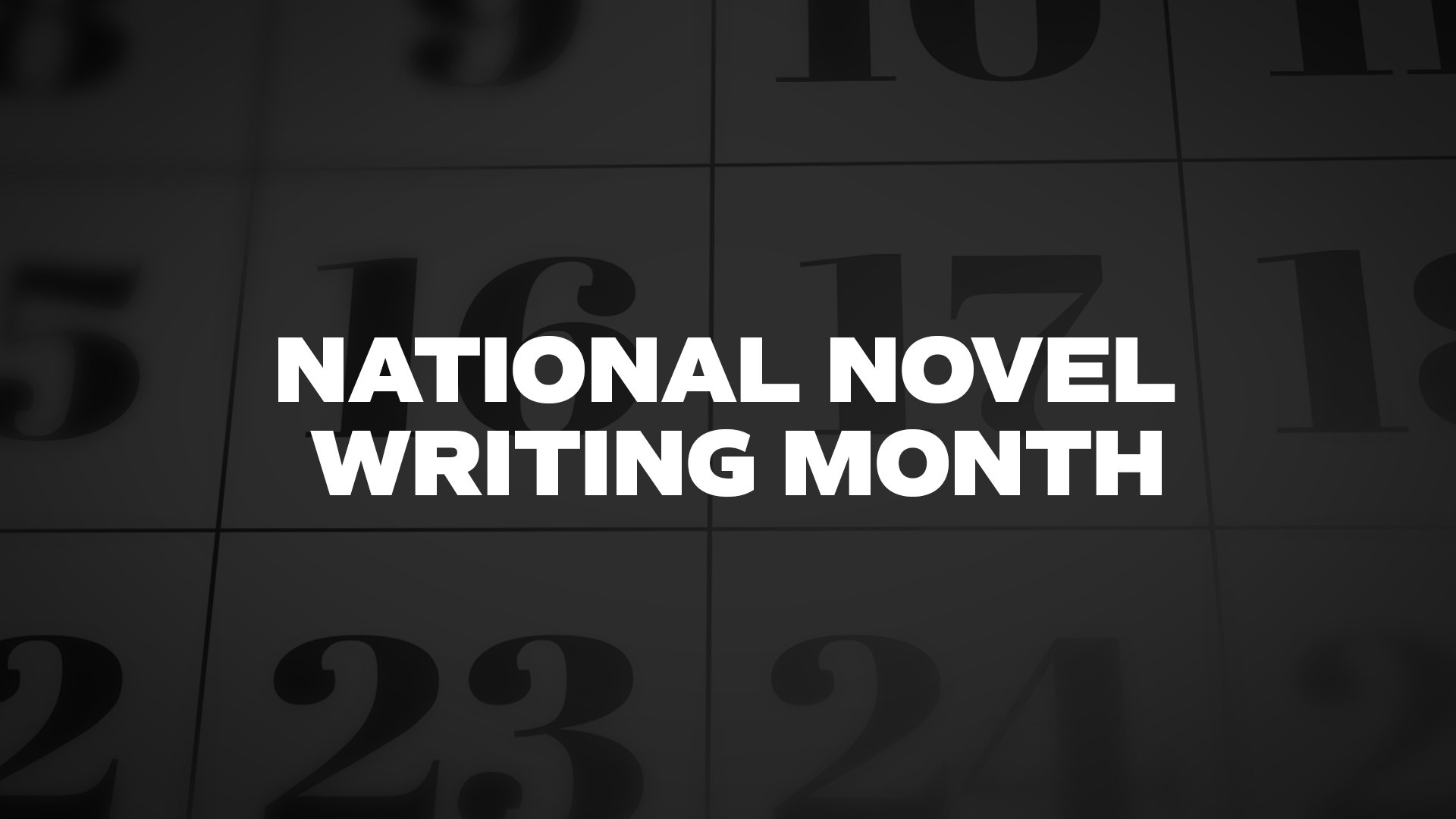 Title image for National Novel Writing Month