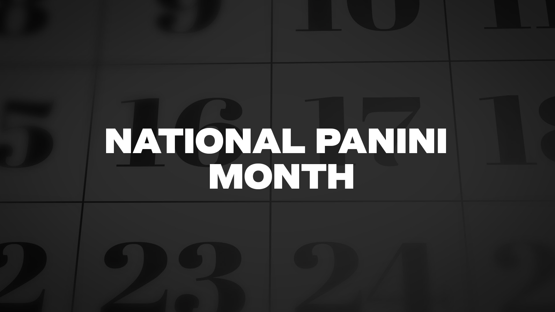 Title image for National Panini Month