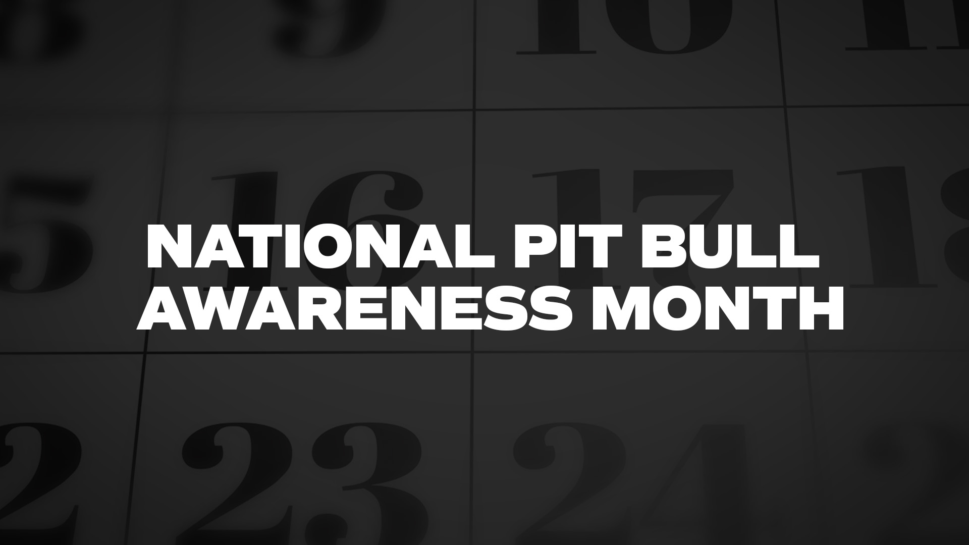 Title image for National Pit Bull Awareness Month