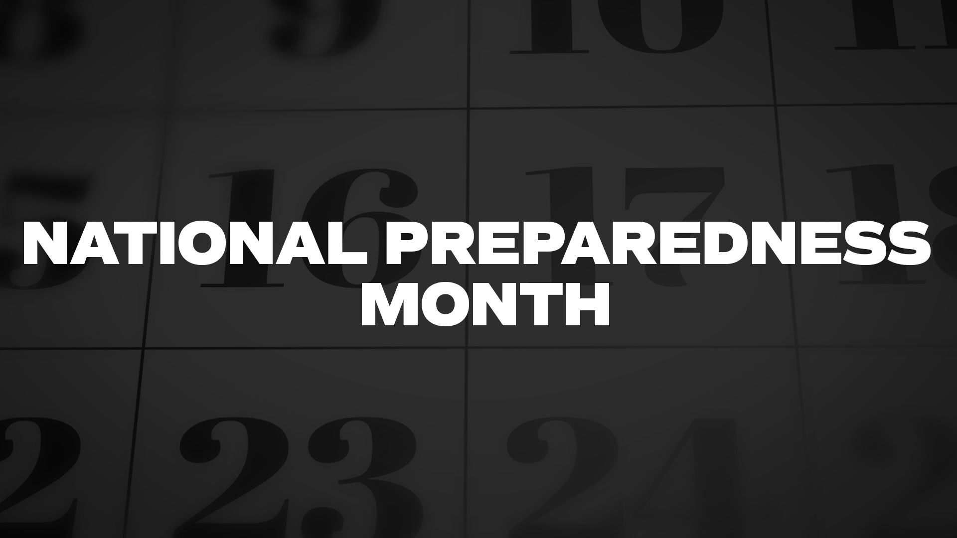 Title image for National Preparedness Month