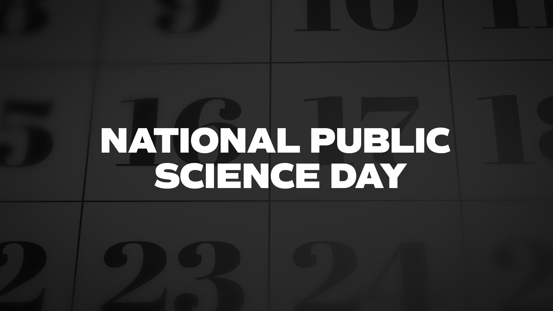 Title image for National Public Science Day