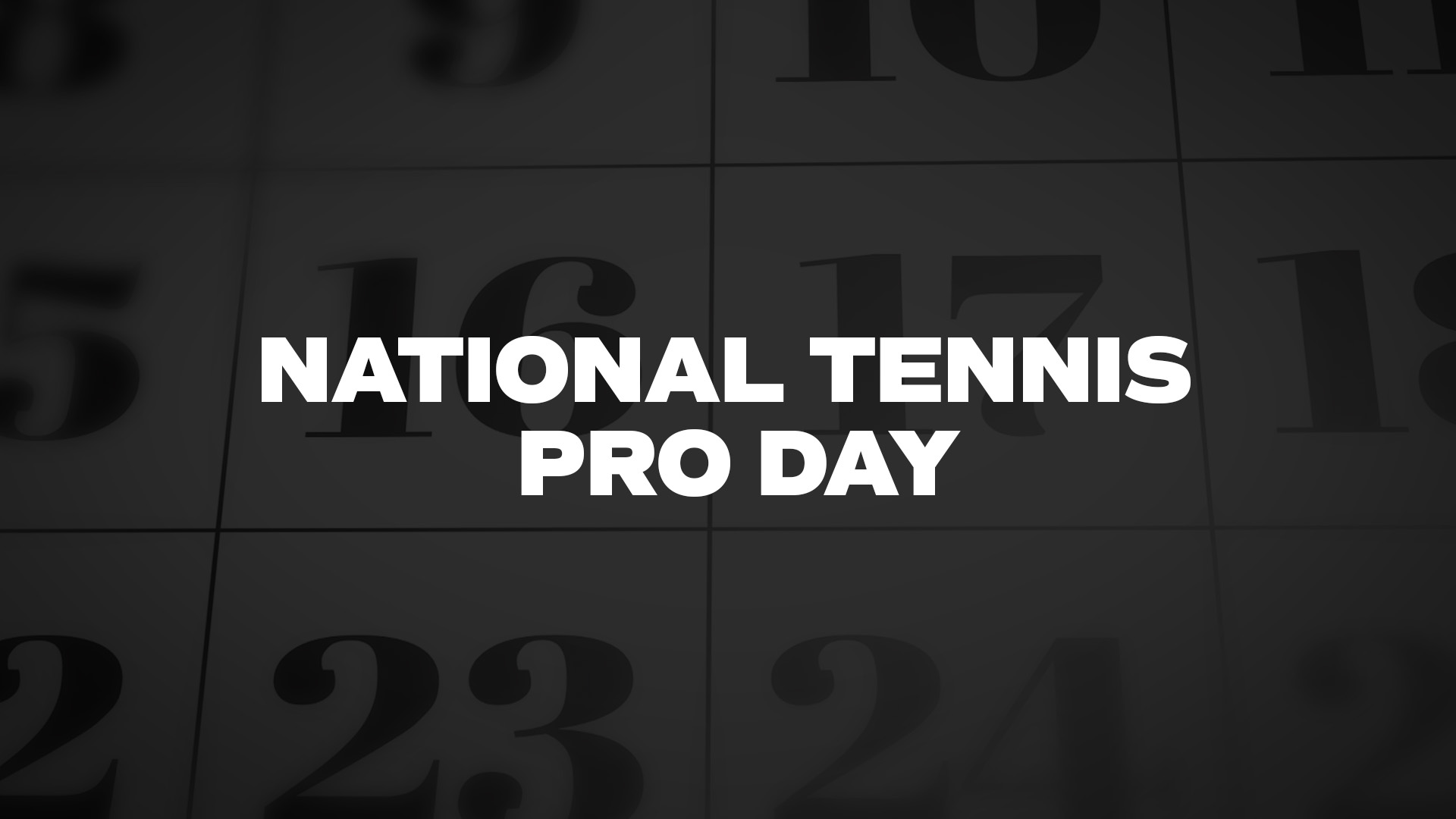 Title image for National Tennis Pro Day