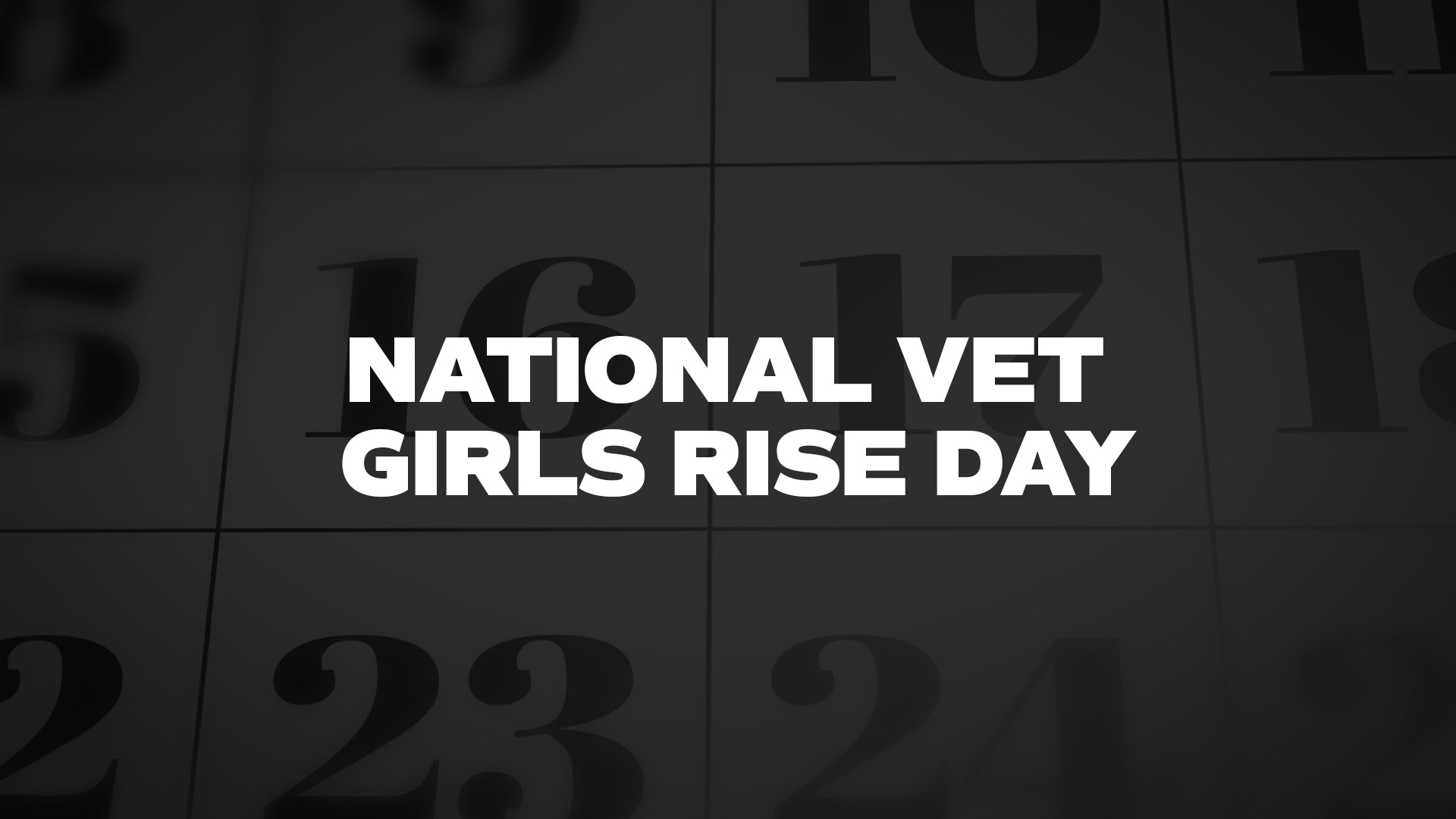 Title image for National Vet Girls Rise Day