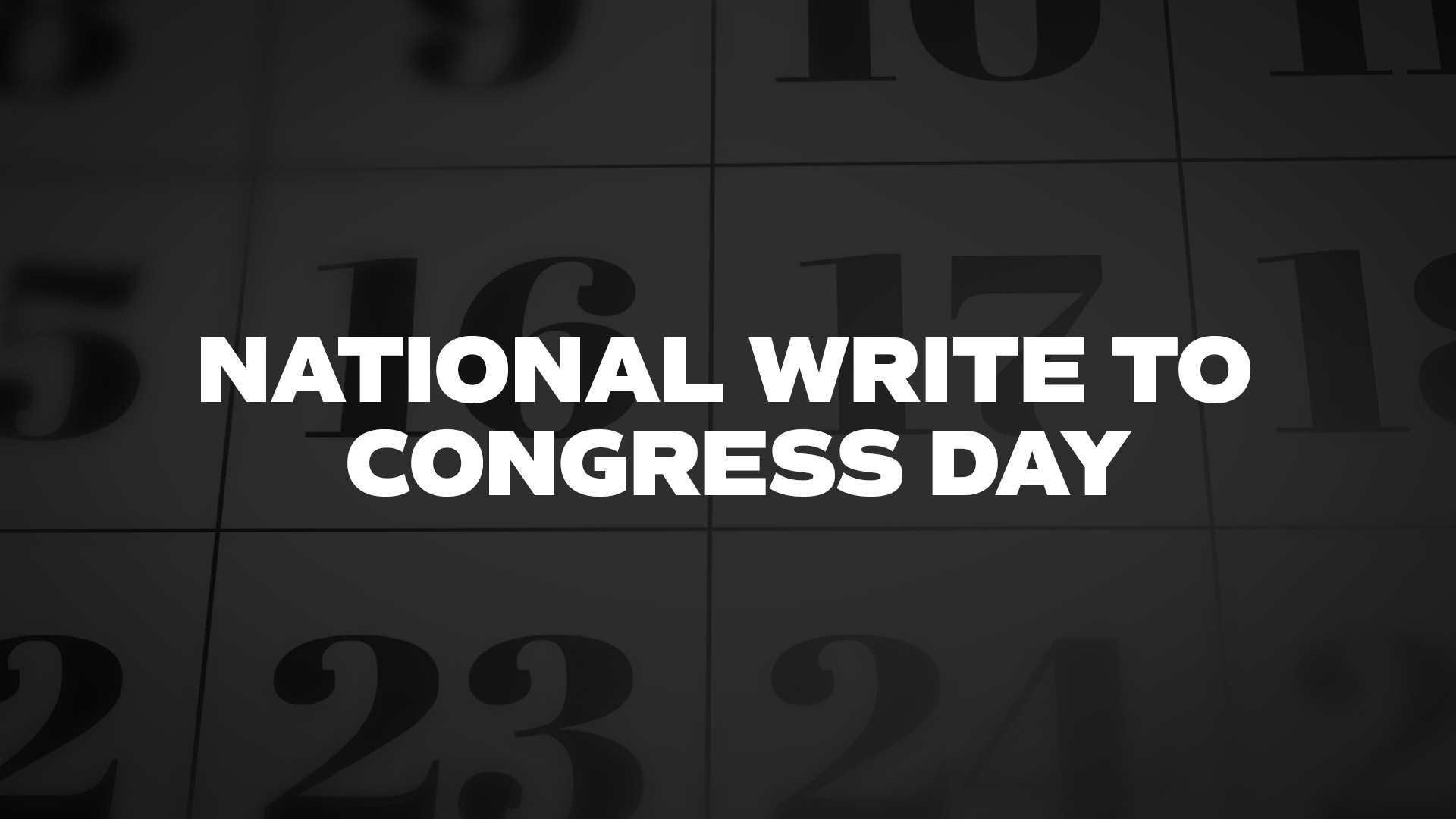Title image for National Write To Congress Day