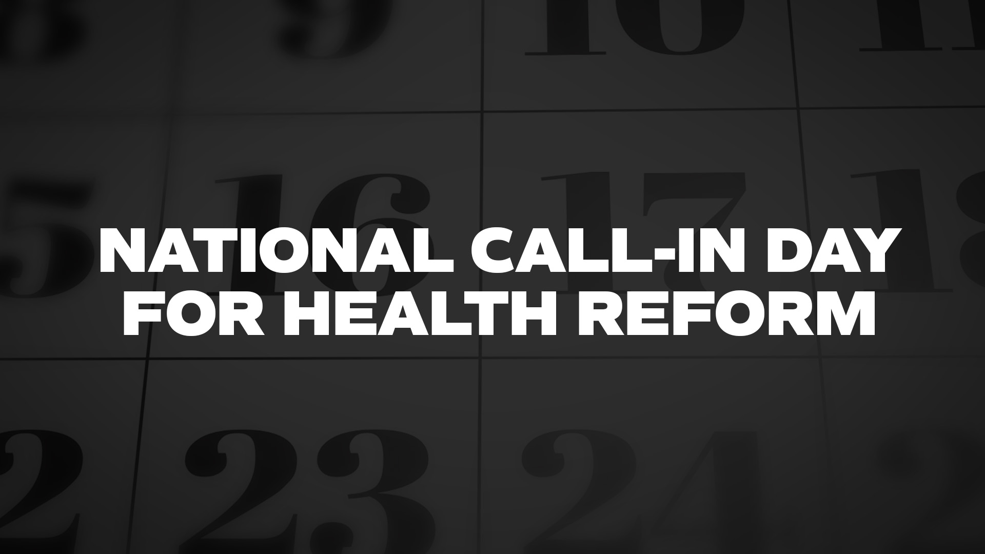 Title image for National Call-In Day For Health Reform