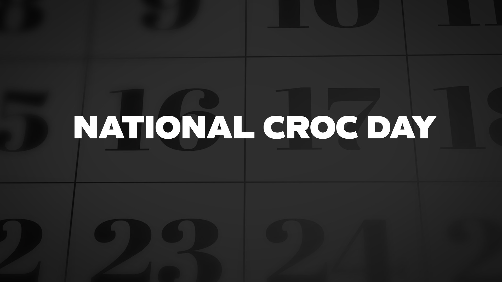 Title image for National Croc Day