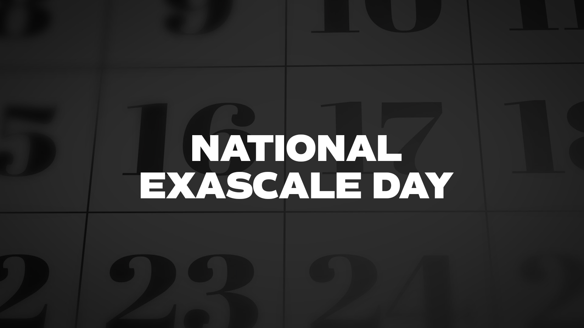Title image for National Exascale Day