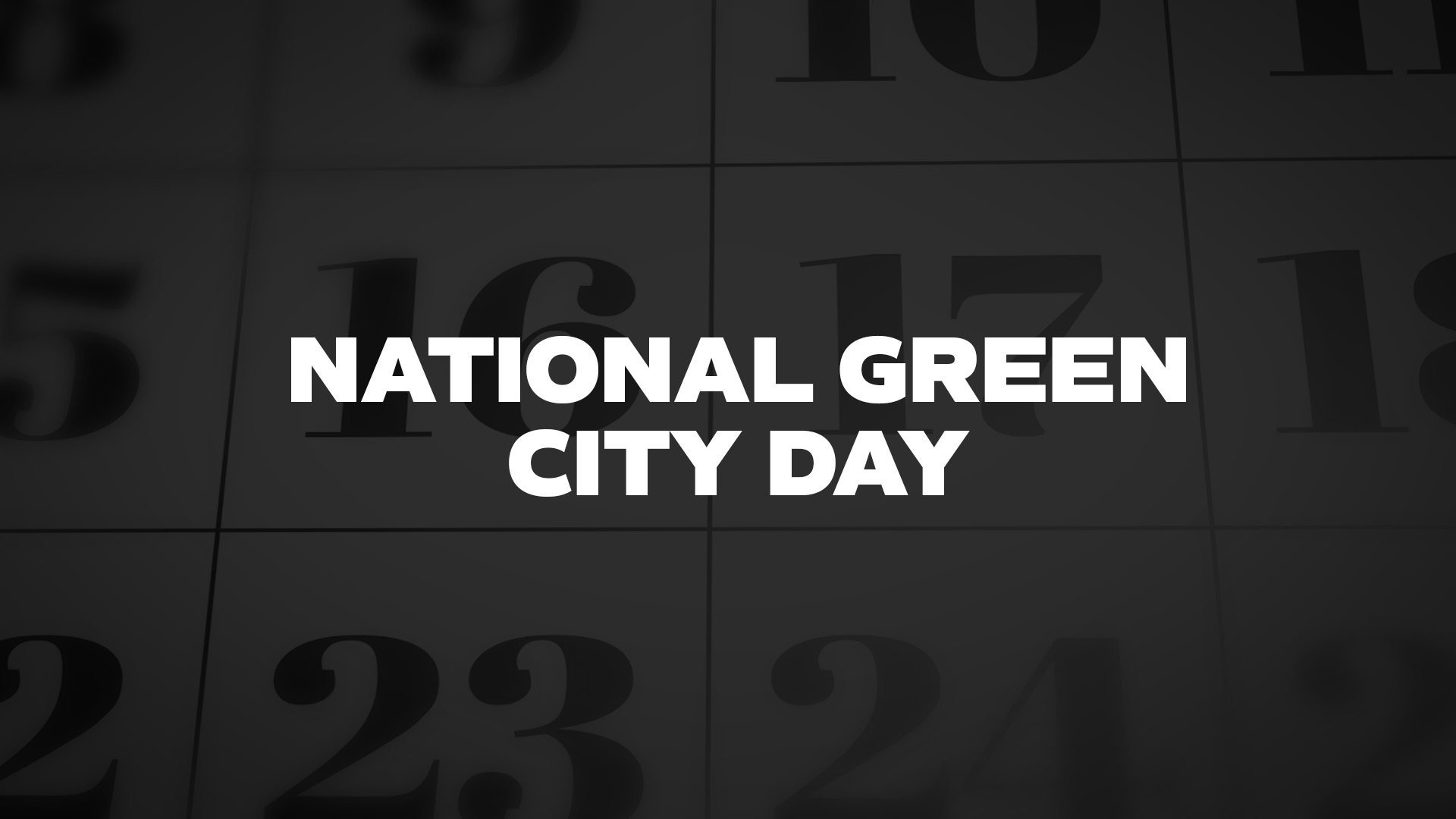 Title image for National Green City Day