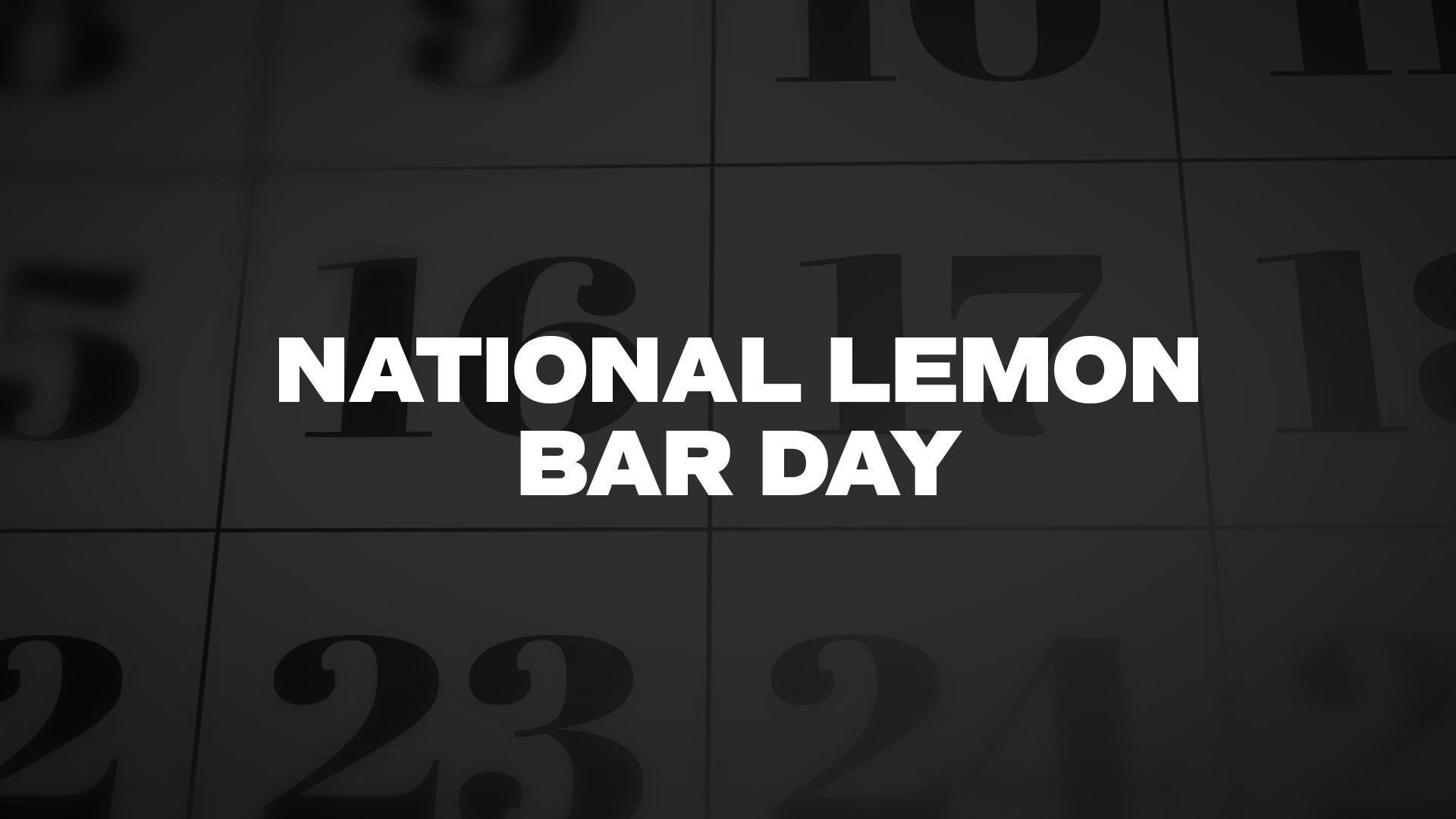 Title image for National Lemon Bar Day