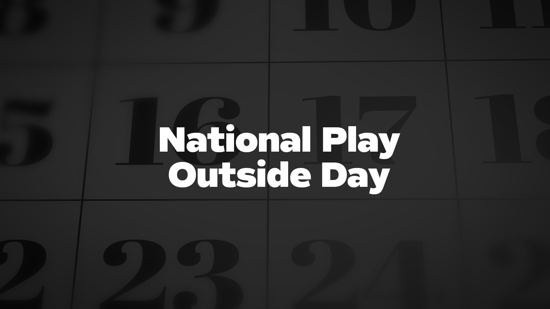 Title image for National Play Outside Day